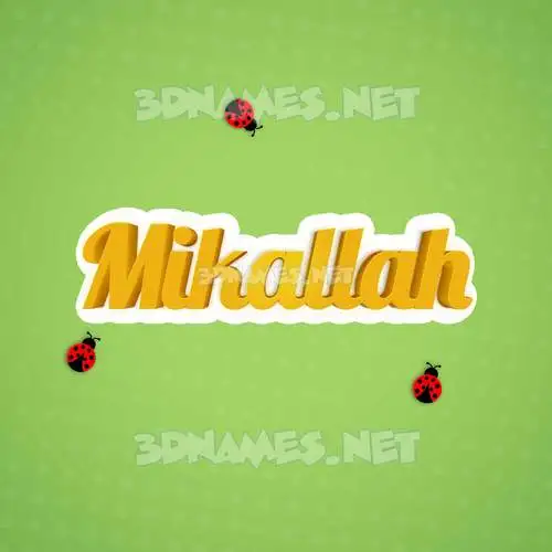 mikallah in Ladybugs style - 3D name wallpaper mikallah in Ladybugs style - 3D name wallpaper