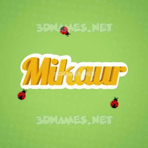 mikaur in Ladybugs style - 3D name wallpaper mikaur in Ladybugs style - 3D name wallpaper