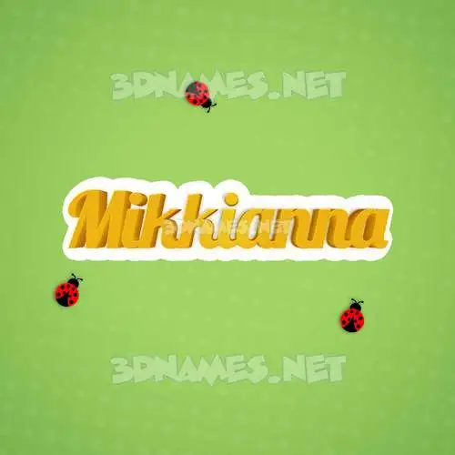 mikkianna in Ladybugs style - 3D name wallpaper mikkianna in Ladybugs style - 3D name wallpaper