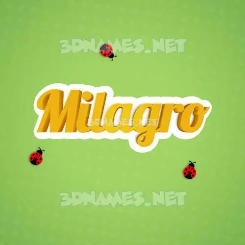 milagro in Ladybugs style - 3D name wallpaper milagro in Ladybugs style - 3D name wallpaper