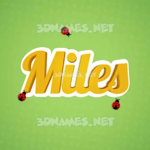 miles in Ladybugs style - 3D name wallpaper miles in Ladybugs style - 3D name wallpaper