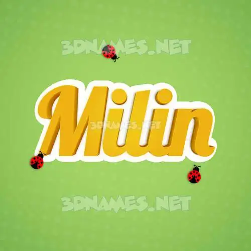 milin in Ladybugs style - 3D name wallpaper milin in Ladybugs style - 3D name wallpaper