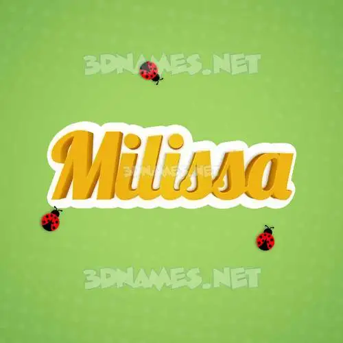 milissa in Ladybugs style - 3D name wallpaper milissa in Ladybugs style - 3D name wallpaper