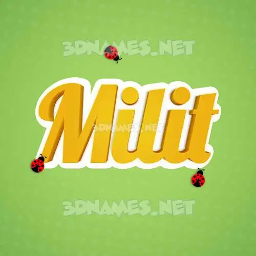 milit in Ladybugs style - 3D name wallpaper milit in Ladybugs style - 3D name wallpaper