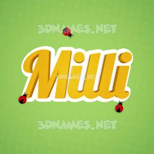 milli in Ladybugs style - 3D name wallpaper