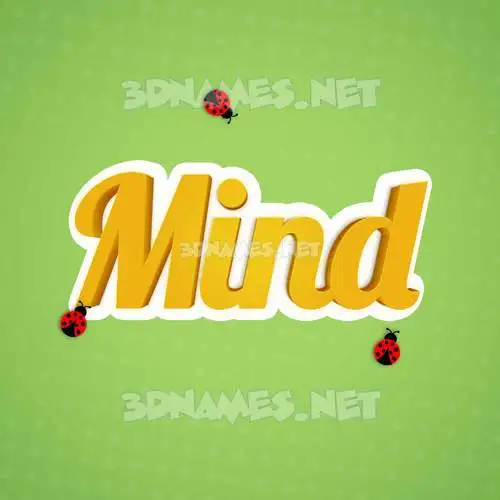 mind in Ladybugs style - 3D name wallpaper mind in Ladybugs style - 3D name wallpaper