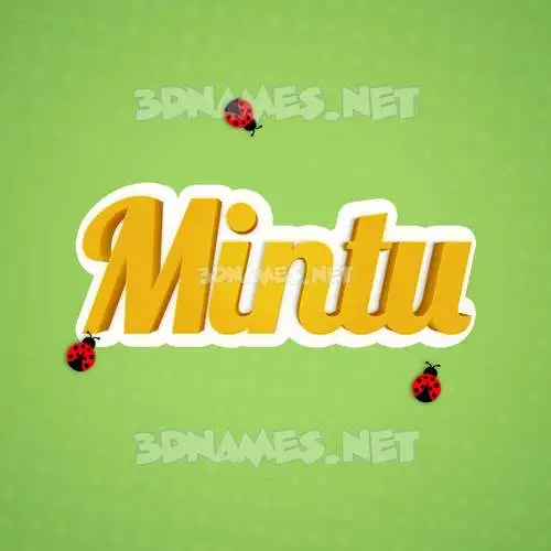 mintu in Ladybugs style - 3D name wallpaper mintu in Ladybugs style - 3D name wallpaper