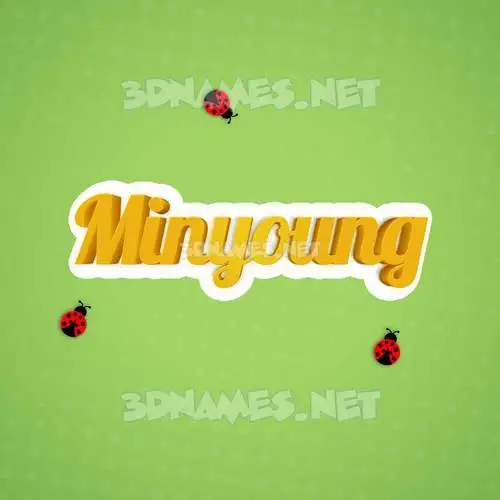 minyoung in Ladybugs style - 3D name wallpaper minyoung in Ladybugs style - 3D name wallpaper