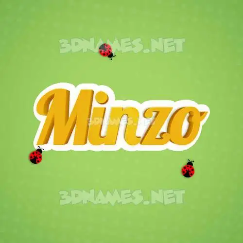 minzo in Ladybugs style - 3D name wallpaper