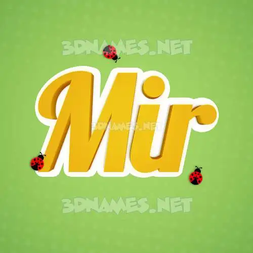 mir in Ladybugs style - 3D name wallpaper mir in Ladybugs style - 3D name wallpaper
