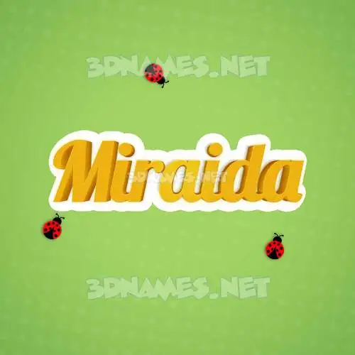 miraida in Ladybugs style - 3D name wallpaper