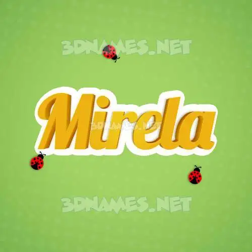 mirela in Ladybugs style - 3D name wallpaper mirela in Ladybugs style - 3D name wallpaper