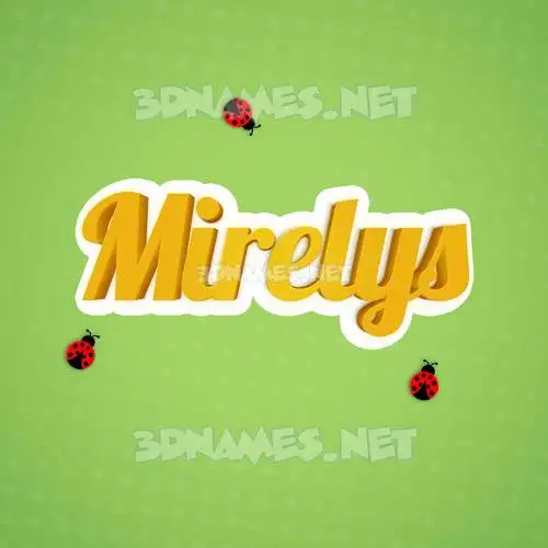 mirelys in Ladybugs style - 3D name wallpaper mirelys in Ladybugs style - 3D name wallpaper