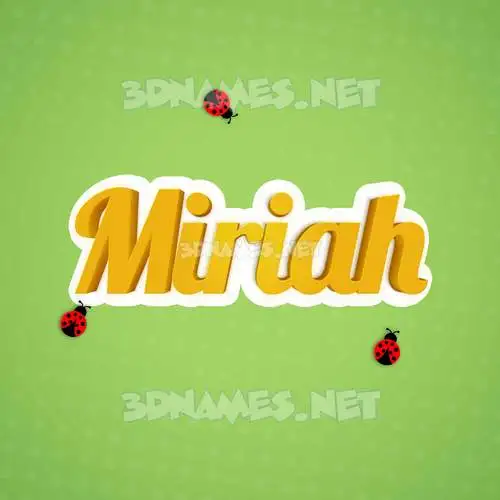 miriah in Ladybugs style - 3D name wallpaper