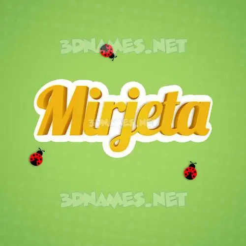 mirjeta in Ladybugs style - 3D name wallpaper