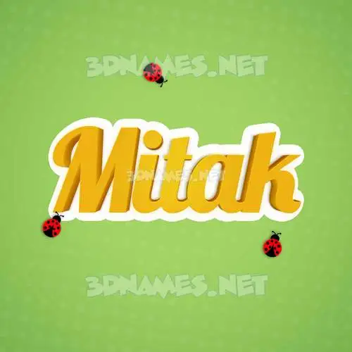 mitak in Ladybugs style - 3D name wallpaper mitak in Ladybugs style - 3D name wallpaper
