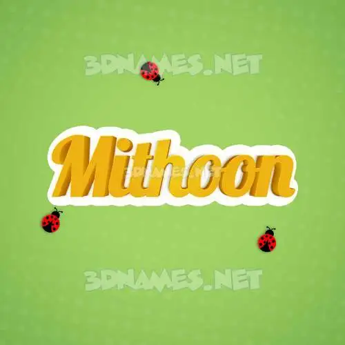 mithoon in Ladybugs style - 3D name wallpaper mithoon in Ladybugs style - 3D name wallpaper