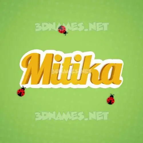 mitika in Ladybugs style - 3D name wallpaper mitika in Ladybugs style - 3D name wallpaper