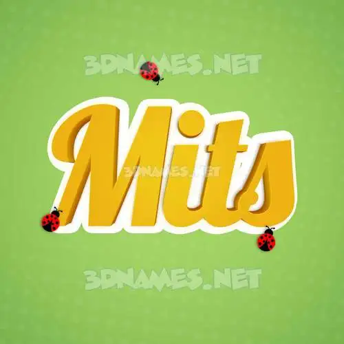 mits in Ladybugs style - 3D name wallpaper mits in Ladybugs style - 3D name wallpaper