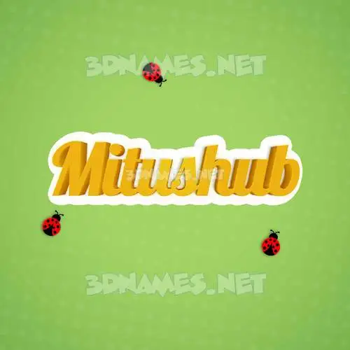 mitushub in Ladybugs style - 3D name wallpaper mitushub in Ladybugs style - 3D name wallpaper