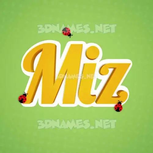 miz in Ladybugs style - 3D name wallpaper miz in Ladybugs style - 3D name wallpaper