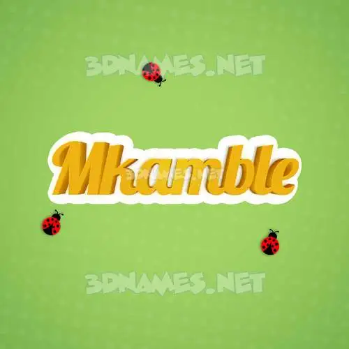 mkamble in Ladybugs style - 3D name wallpaper