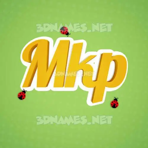 mkp in Ladybugs style - 3D name wallpaper mkp in Ladybugs style - 3D name wallpaper