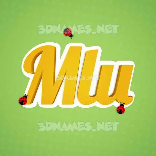 mlu in Ladybugs style - 3D name wallpaper mlu in Ladybugs style - 3D name wallpaper