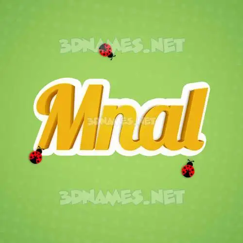 mnal in Ladybugs style - 3D name wallpaper mnal in Ladybugs style - 3D name wallpaper