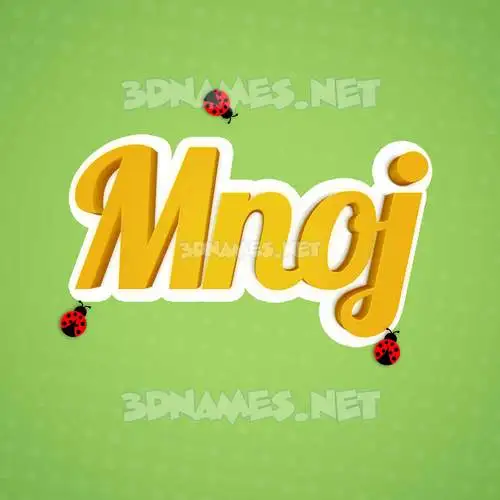 mnoj in Ladybugs style - 3D name wallpaper mnoj in Ladybugs style - 3D name wallpaper