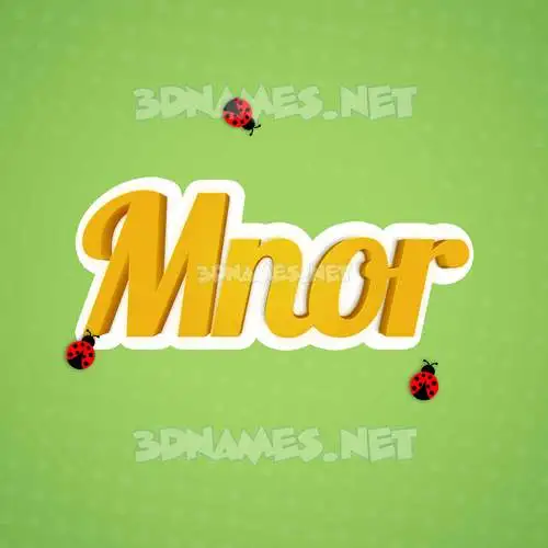 mnor in Ladybugs style - 3D name wallpaper mnor in Ladybugs style - 3D name wallpaper