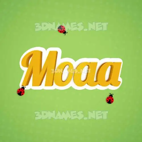 moaa in Ladybugs style - 3D name wallpaper moaa in Ladybugs style - 3D name wallpaper