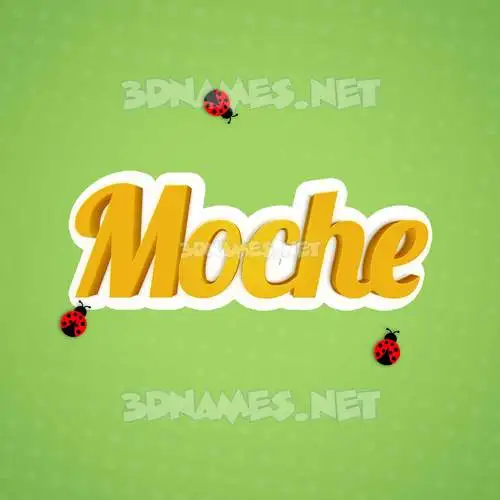 moche in Ladybugs style - 3D name wallpaper moche in Ladybugs style - 3D name wallpaper