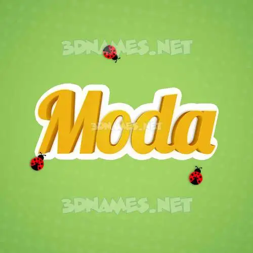 moda in Ladybugs style - 3D name wallpaper moda in Ladybugs style - 3D name wallpaper