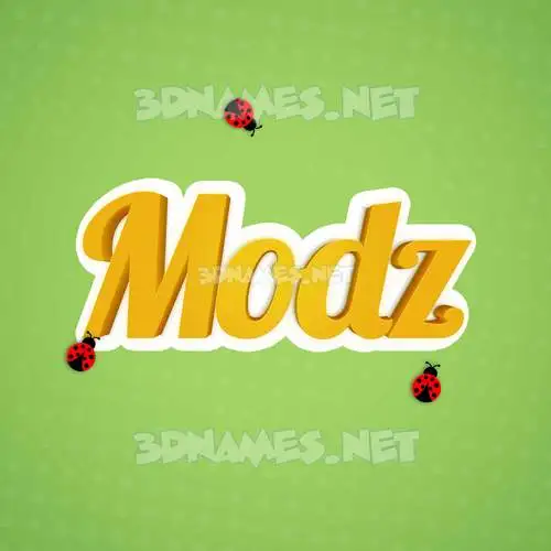modz in Ladybugs style - 3D name wallpaper modz in Ladybugs style - 3D name wallpaper