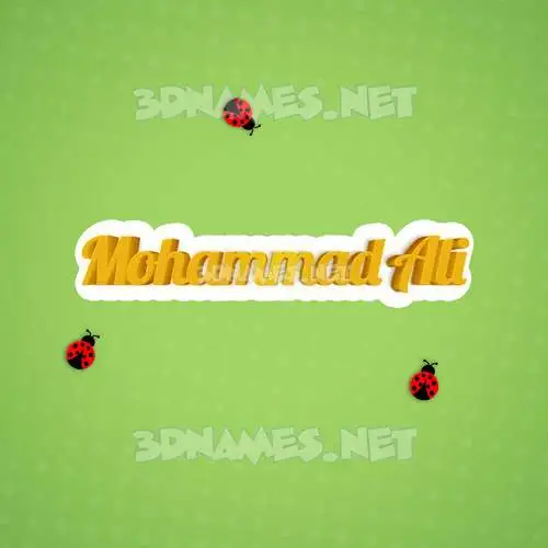 mohammad ali in Ladybugs style - 3D name wallpaper mohammad ali in Ladybugs style - 3D name wallpaper
