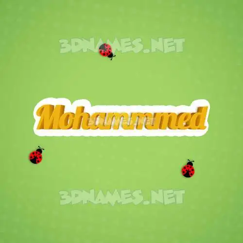 mohammmed in Ladybugs style - 3D name wallpaper