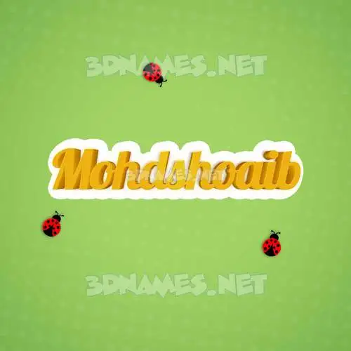 mohdshoaib in Ladybugs style - 3D name wallpaper mohdshoaib in Ladybugs style - 3D name wallpaper