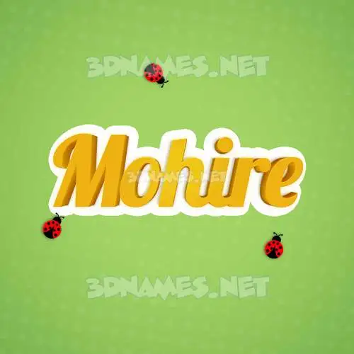 mohire in Ladybugs style - 3D name wallpaper