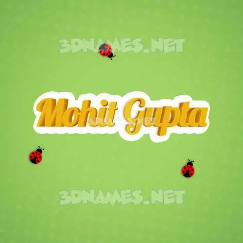 mohit gupta in Ladybugs style - 3D name wallpaper