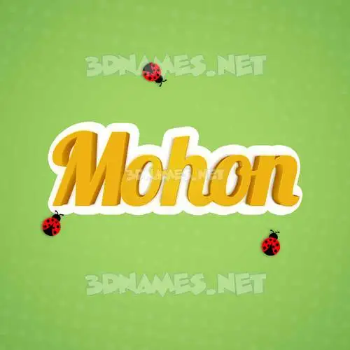 mohon in Ladybugs style - 3D name wallpaper