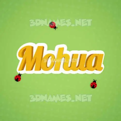 mohua in Ladybugs style - 3D name wallpaper mohua in Ladybugs style - 3D name wallpaper