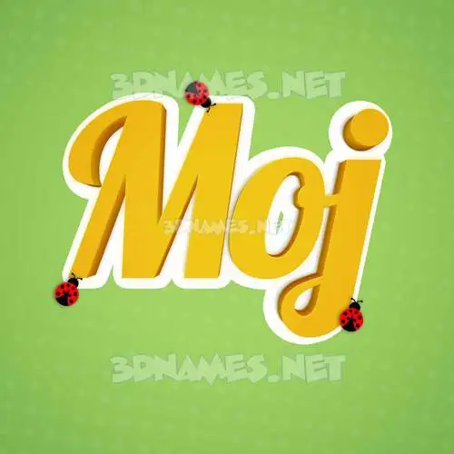moj in Ladybugs style - 3D name wallpaper moj in Ladybugs style - 3D name wallpaper