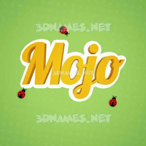 mojo in Ladybugs style - 3D name wallpaper