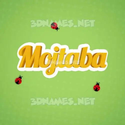 mojtaba in Ladybugs style - 3D name wallpaper