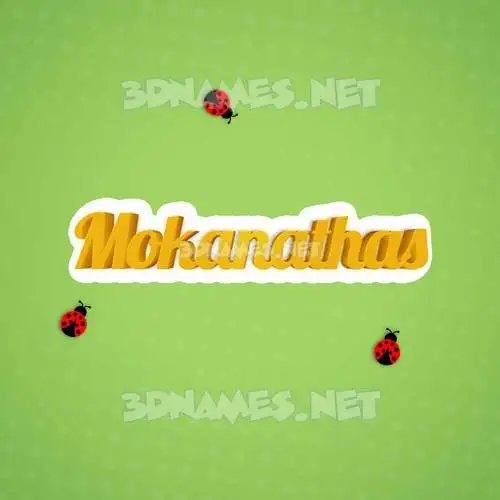 mokanathas in Ladybugs style - 3D name wallpaper mokanathas in Ladybugs style - 3D name wallpaper