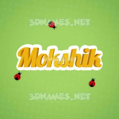 mokshik in Ladybugs style - 3D name wallpaper mokshik in Ladybugs style - 3D name wallpaper