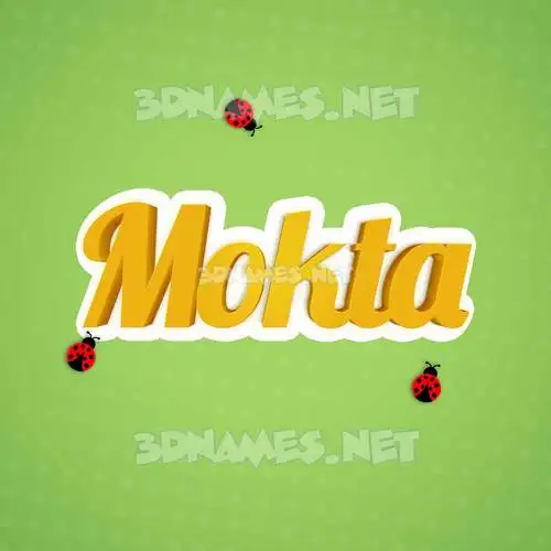 mokta in Ladybugs style - 3D name wallpaper mokta in Ladybugs style - 3D name wallpaper