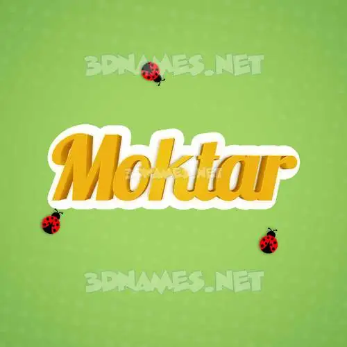 moktar in Ladybugs style - 3D name wallpaper