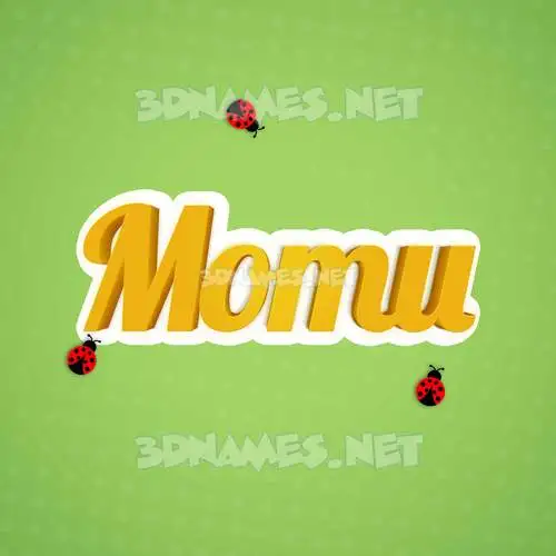 momu in Ladybugs style - 3D name wallpaper momu in Ladybugs style - 3D name wallpaper